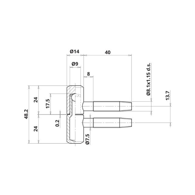 OTLAV HINGES FOR WOODEN DOORS DIY 2 PIECES - BRONZE