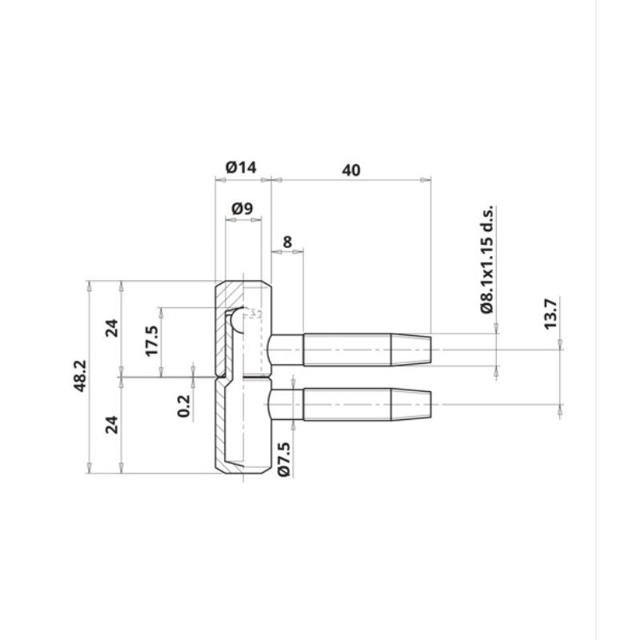 OTLAV HINGES FOR WOODEN DOORS DIY 2 PIECES - NICKEL