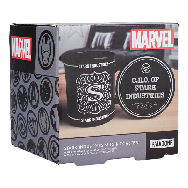 STARK INDUSTRIES MUG AND COASTER