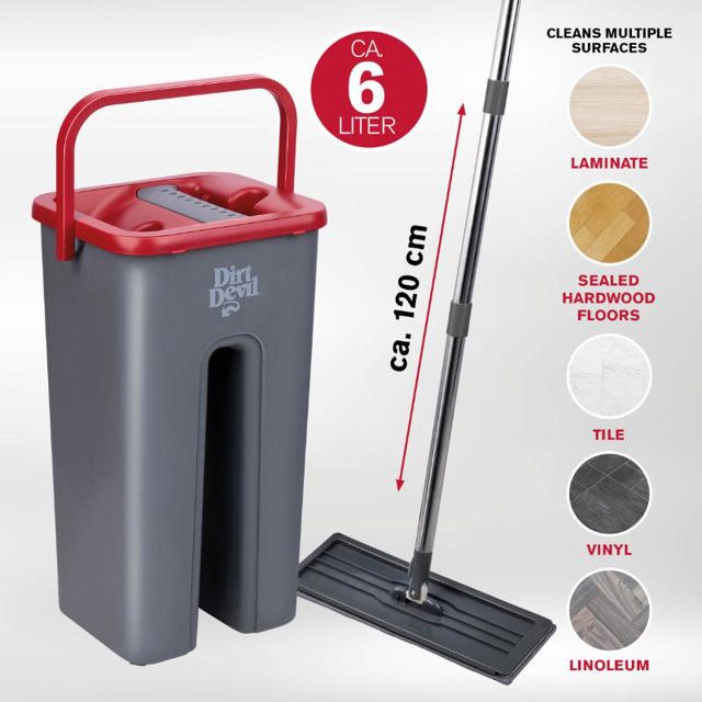 FLOOR SCRUBBING MACHINE WITH 6 LITRE BUCKET AND MOP ACCESSORIES FOR FLOOR CLEANER - 2 COLORS