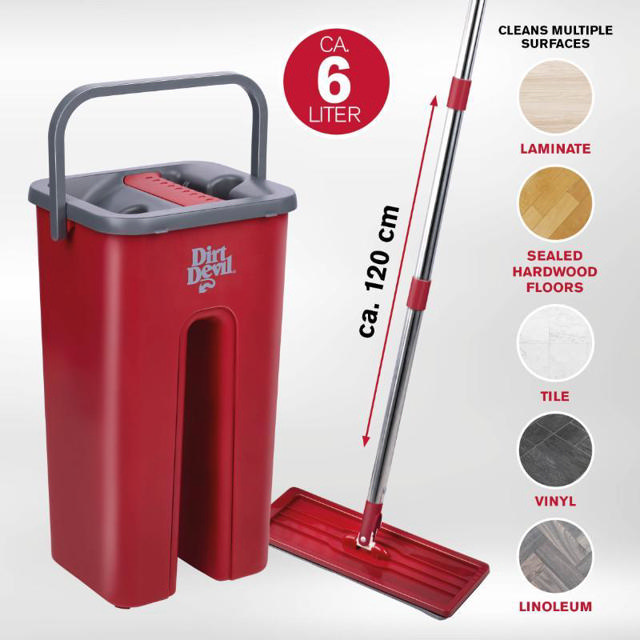 FLOOR SCRUBBING MACHINE WITH 6 LITRE BUCKET AND MOP ACCESSORIES FOR FLOOR CLEANER - 2 COLORS