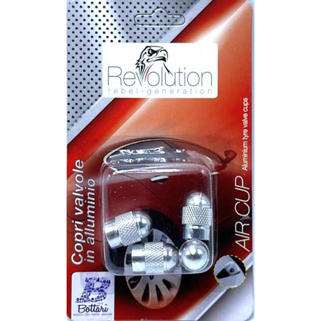 BOTTARI VALVE CAPS SILVER (4 PCS)