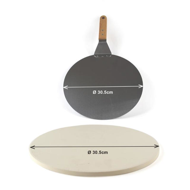 HOME&CAMP BBQ OVEN PIZZA AND SPATULAS KIT 45CM