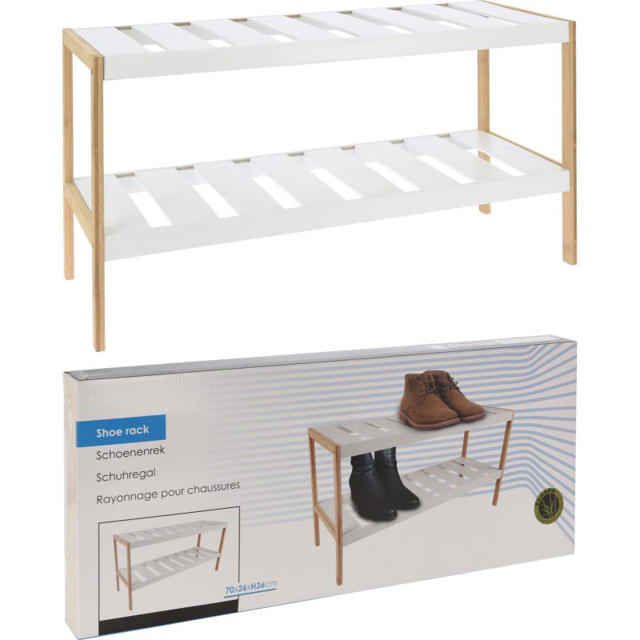 SHOE RACK - BAMBOO 