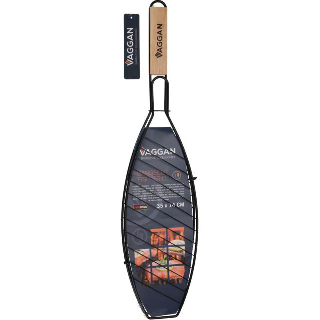 BBQ FISH GRILL NON STICK - BLACK