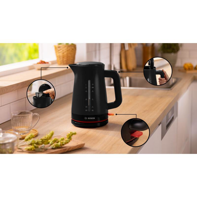 BOSCH KETTLE BLACK 1,7L 2.4KW