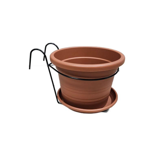 CILINRO 27CM WITH STAND AND PLATE 22CM - TERRACOTTA