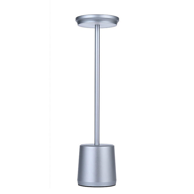 OF DISCR LED TAB LAMP 34CM SILVER