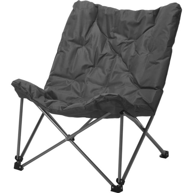 CAMPING CHAIR WITH CUSHION - GREY