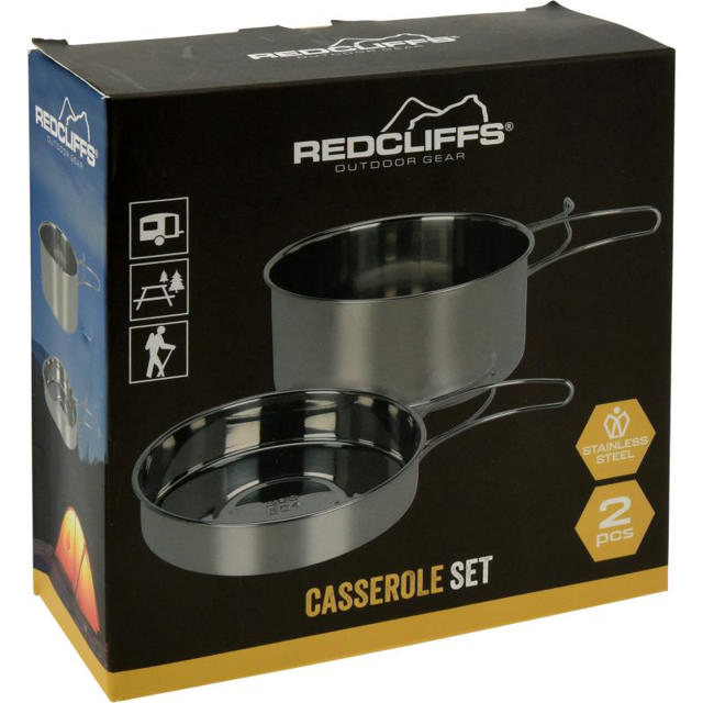 CASSEROLE SET OF 2 S/S 304