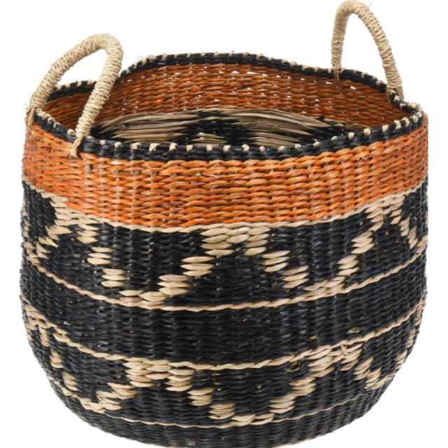 ROUND WATER HYACINTH BASKET - MEDIUM