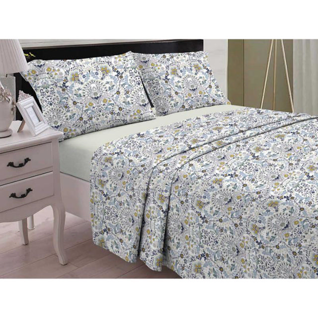 BEDSET DOUBLE 200X270CM VICTORIAN BLUE