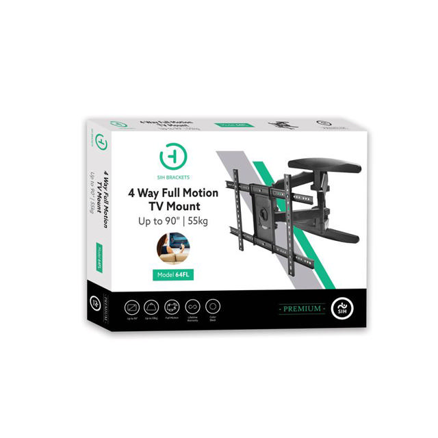 SIH 4 WAY FULL MOTION TV MOUNT UP TO 90''