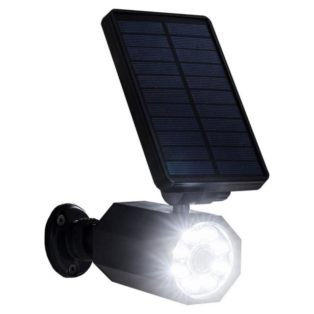 EZSOLAR DUMMY SOLAR CAMERA WITH LIGHT - BLACK