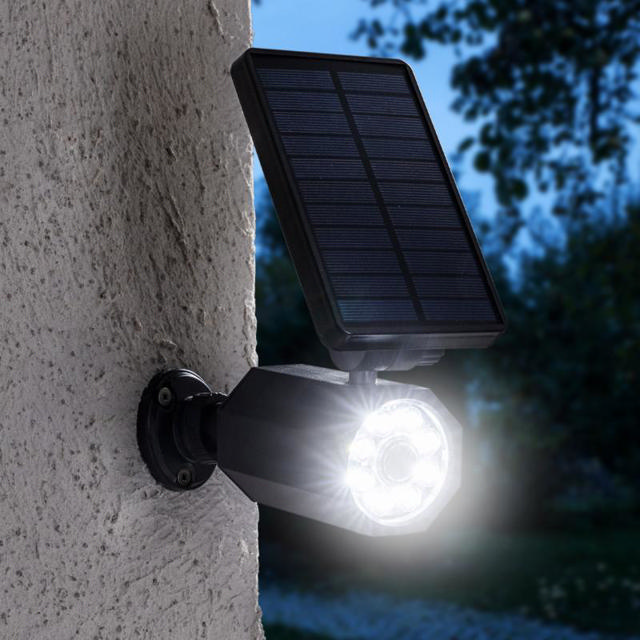 EZSOLAR DUMMY SOLAR CAMERA WITH LIGHT - BLACK