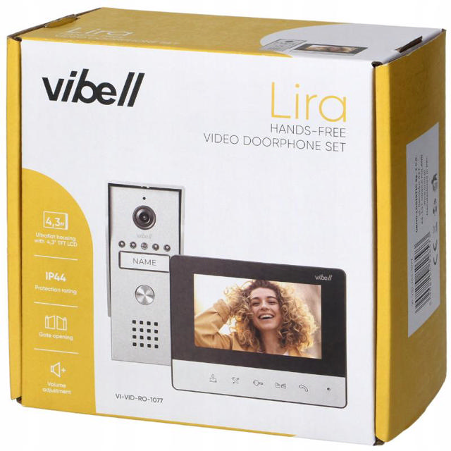 VIBELL SINGLE VIDEO DOORPHONELIRA 4,3