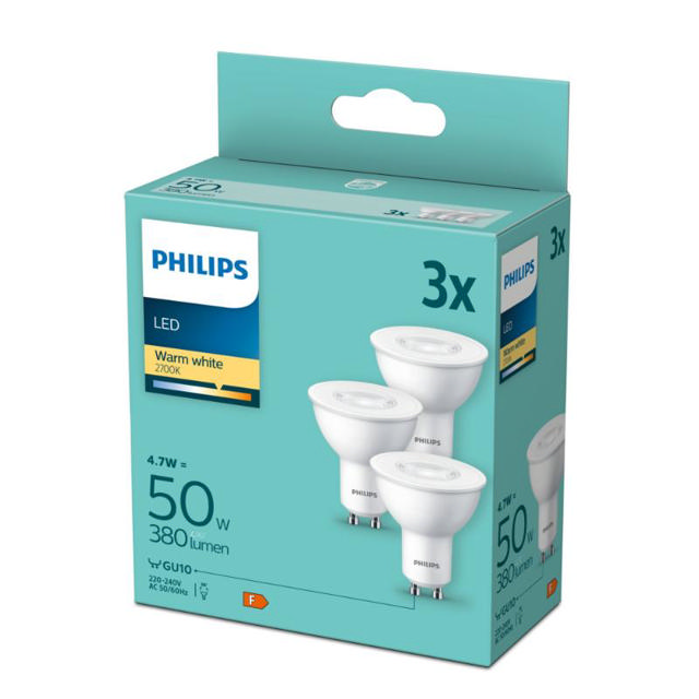 PHILIPS LED 50W PAR16 GU10 X 3