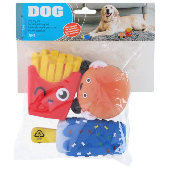 MAXXPRO DOG TOY FOOD FIGURES SET 3 PIECES