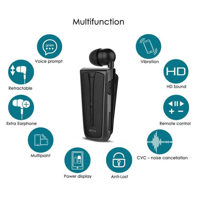 STEREO BLUETOOTH HEADSET - BLACK/GREY