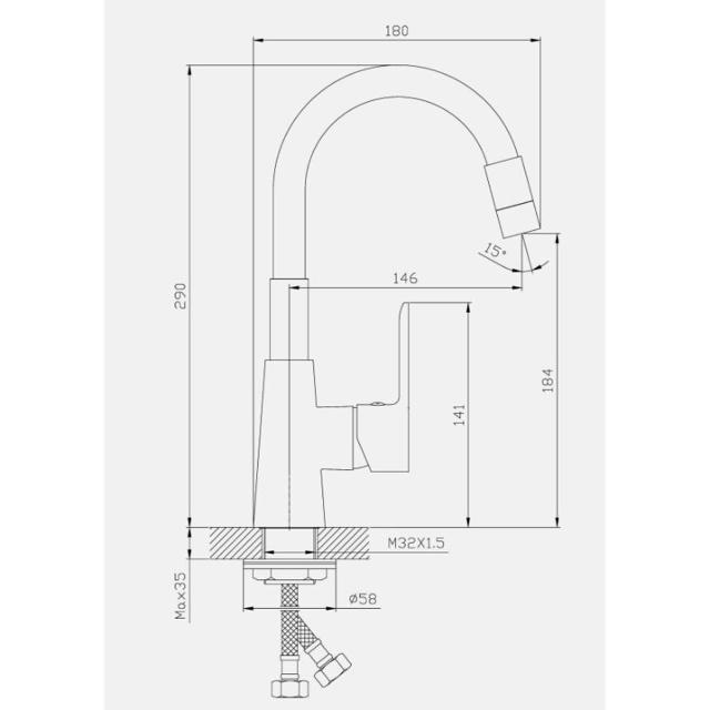 IC ALISADO FLEXIBLE MIXER - MATT BLACK