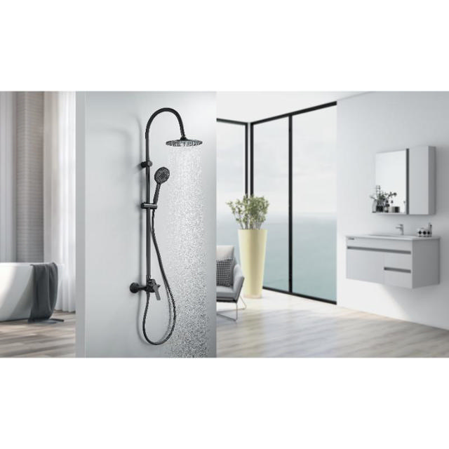 IC SHOWER SET-ALISADO FLEXIBLE - MATT BLACK