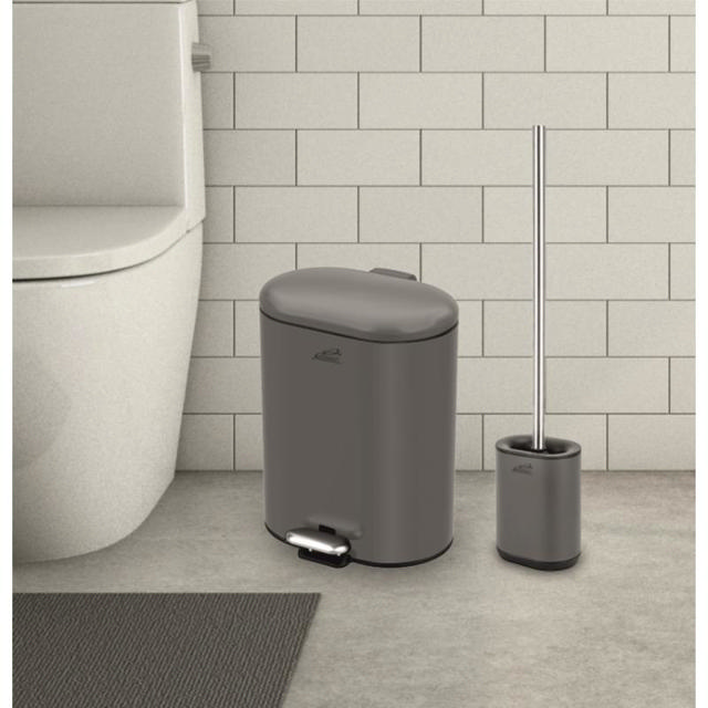 IC BATHROOM BIN - GREY