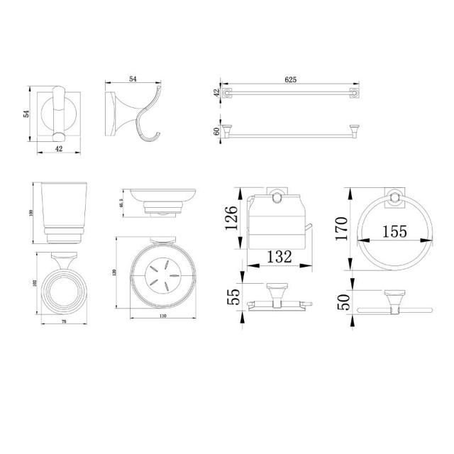 IC ISAR BATH ACCESSORIES SET