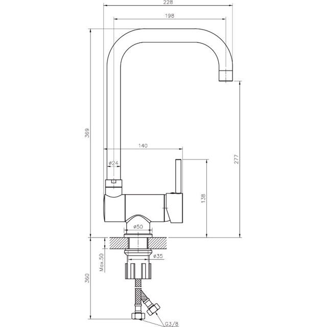 IC BRASS FAUCET FOLDING WINCH