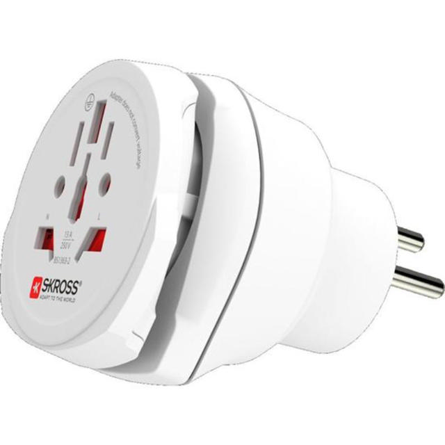 SKROSS TRAVEL ADAPTER FOR USE IN ISRAEL - WHITE