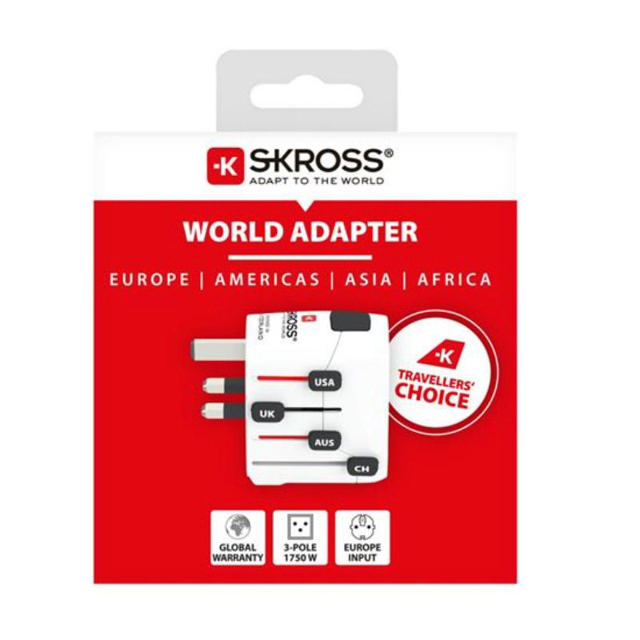 SKROSS PRO TRAVEL ADAPTER - WHITE