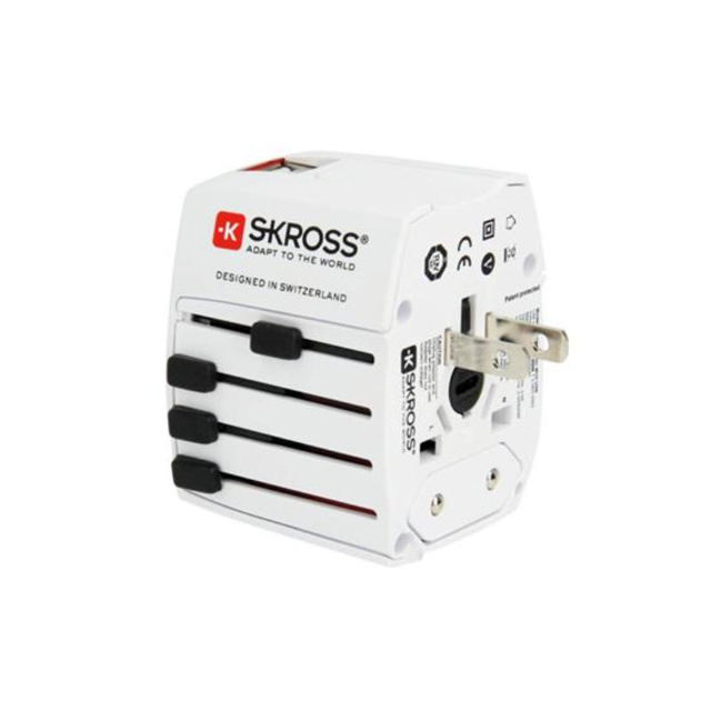 SKROSS TRAVEL MU USB ADAPTER A+C U/SAL - WHITE