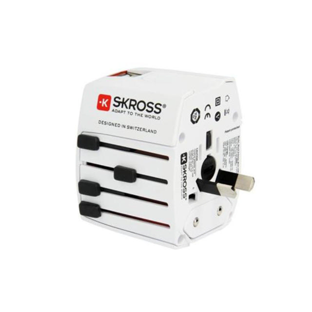 SKROSS TRAVEL MU USB ADAPTER A+C U/SAL - WHITE