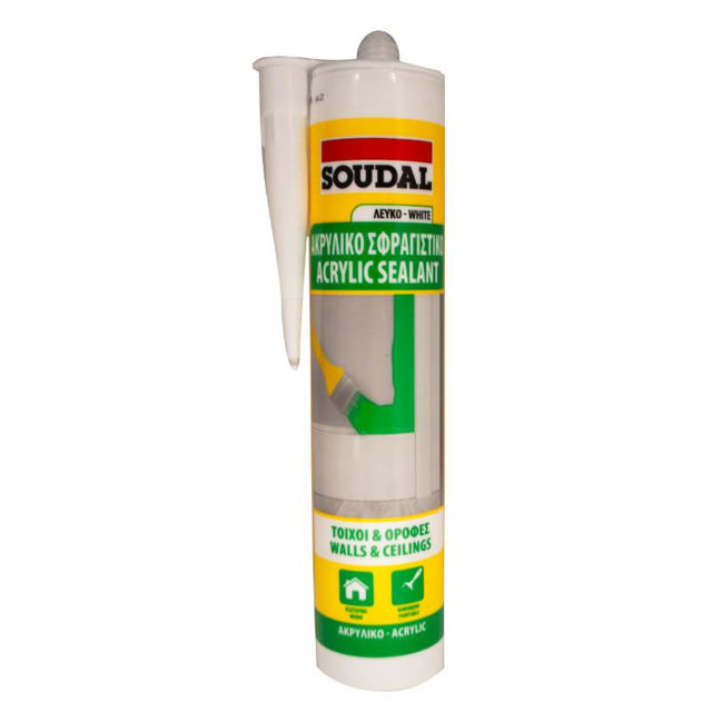 SOUDAL ACRYLIC SEALANT -  WHITE 280ML