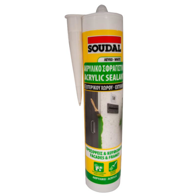 SOUDAL ACRYLIC SEALANT EXTERNAL USE - WHITE 280ML 