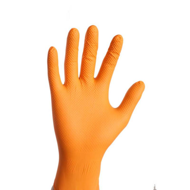 POWER GLOVES NITRILE ORANGE (L) 50PCS