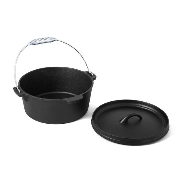 CS-SOLINGEN PARILLA SET CAST IRON COOKWARE SET IN WOODEN BOX - 9 PIECES