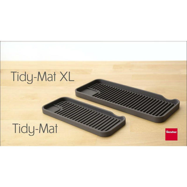 METALTEX SILICONE SINK TRAY TIDY MAT 30X12CM - BLACK