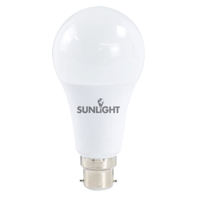 SUNLIGHT LED 17W A65 LAMP B22 2500LM 3000K FROSTED