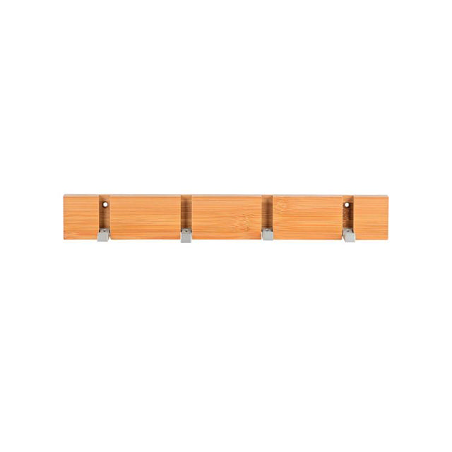 ESTIA FOLDABLE WOODEN WALL HANGER 4 HOOKS - OAK