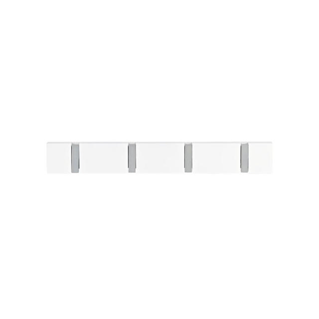 ESTIA FOLDABLE WOODEN WALL HANGER 4 HOOKS - WHITE