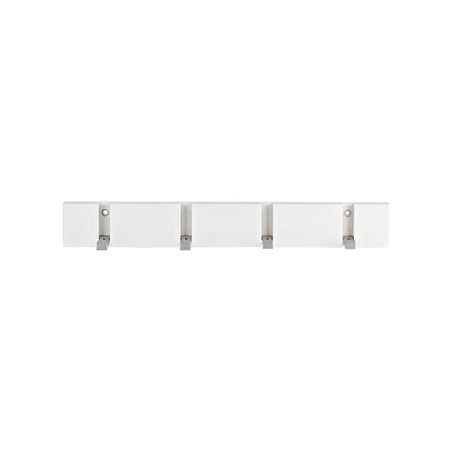 ESTIA FOLDABLE WOODEN WALL HANGER 4 HOOKS - WHITE