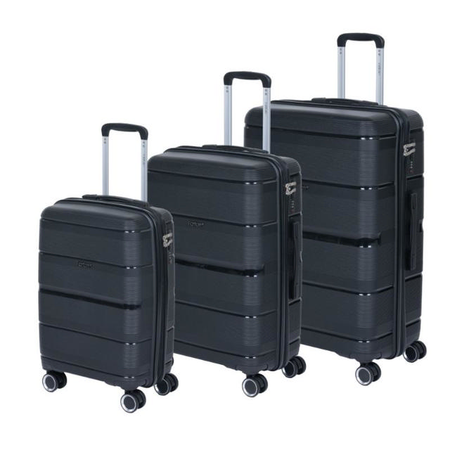 FANTOM LUGGAGE SET 3 PIECES -  BLACK