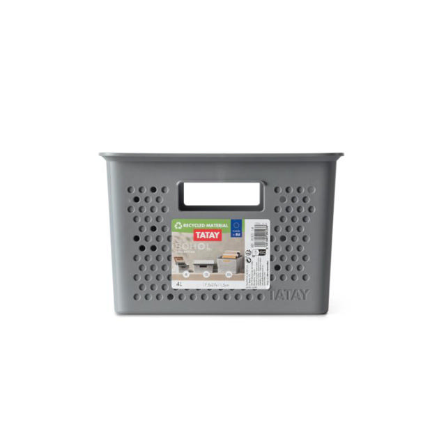 BOHOL STORAGE BASKET 4L - GREY