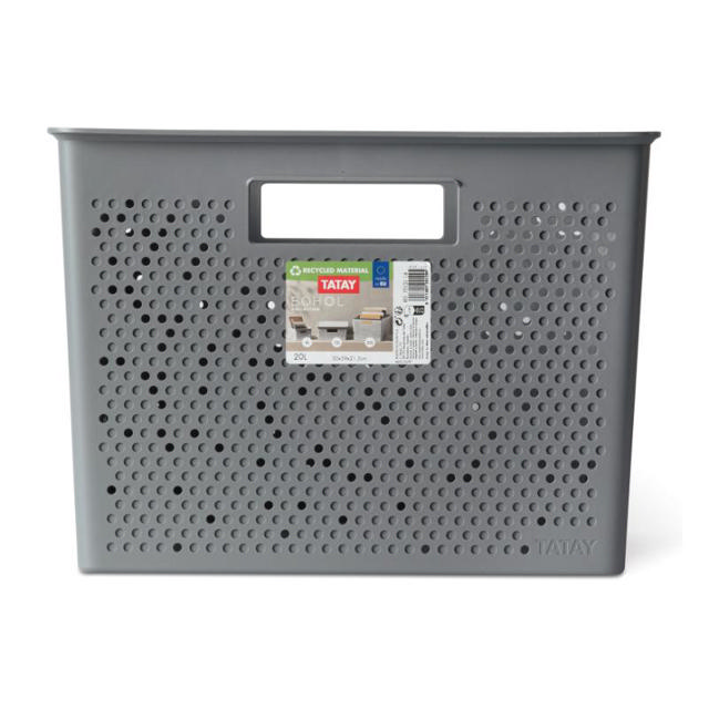 BOHOL STORAGE BASKET 20L - GREY