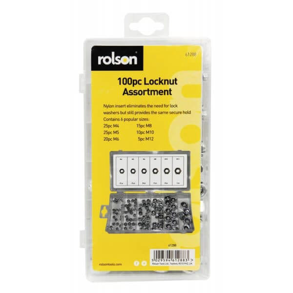 ROLSON LOCKNUT ASSORTMENT 100PCS