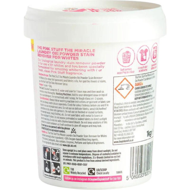 THE PINK STUFF REMOVE POWDER FOR WHITES 1KG