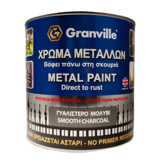 GRANVILLE METAL PAINT 2.5L - SMOOTH CHARCOAL