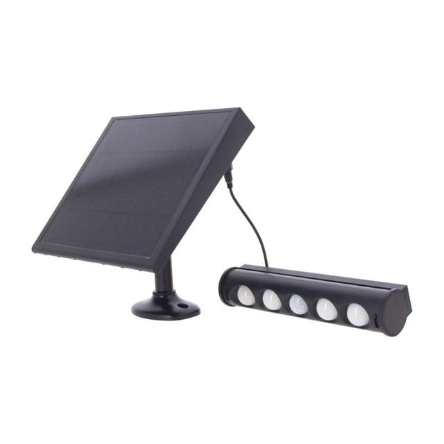 XANLITE SOLAR LED LIGHT FIXTURE WITH DETACHABLE PANEL - BLACK