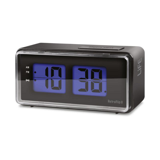 LIFE RETREOFLIP II DIGITAL ALARM CLOCK - BLACK