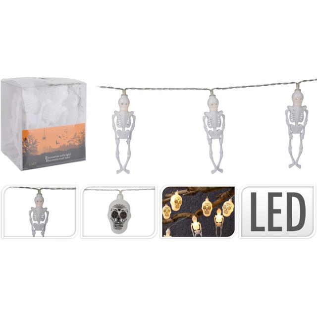 SKELETON GARLAND 10LED - ASSORTED DESIGNS